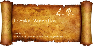 Licska Veronika névjegykártya